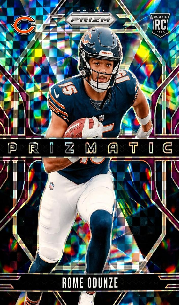 2024 Panini Prizm Football Purple Power Rome Odunze #9