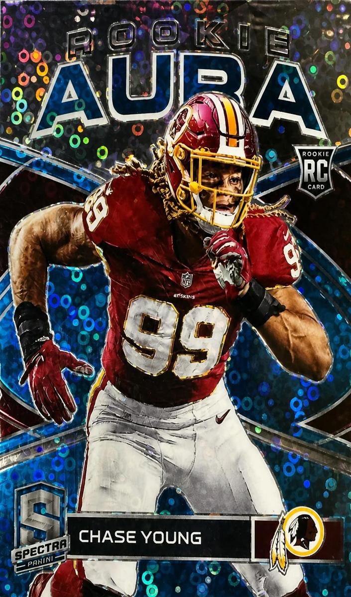 2020 Panini Spectra Football Neon Blue Chase Young #RA-8