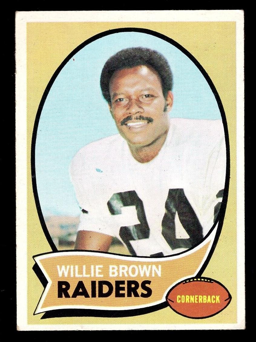1970 Topps Football Willie Brown #144 PSA 8