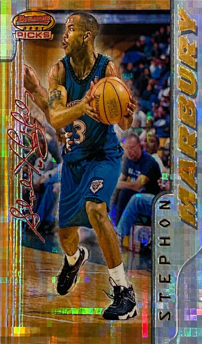 1996 Bowman's Best Basketball Atomic Refractor Stephon Marbury #BP1 PSA 9