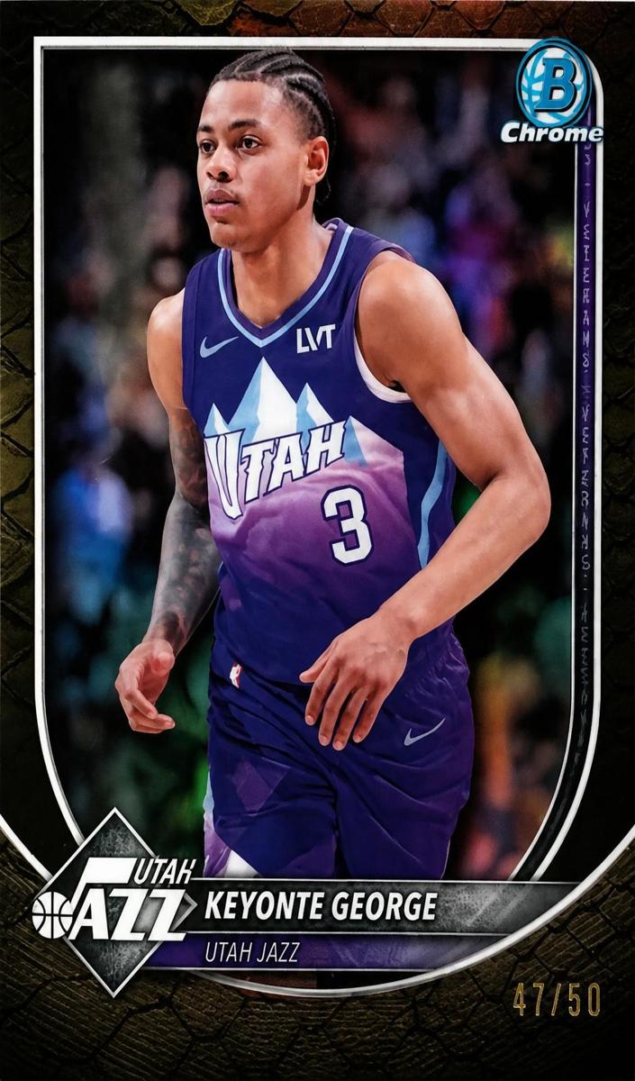 2025 Bowman Basketball Reptilian Gold Refractor Keyonte George #BCV-189