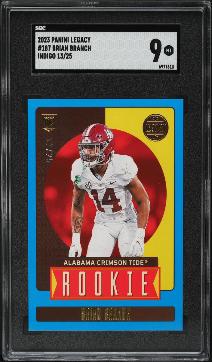 2023 Panini Legacy Football Indigo Brian Branch #187 SGC 9