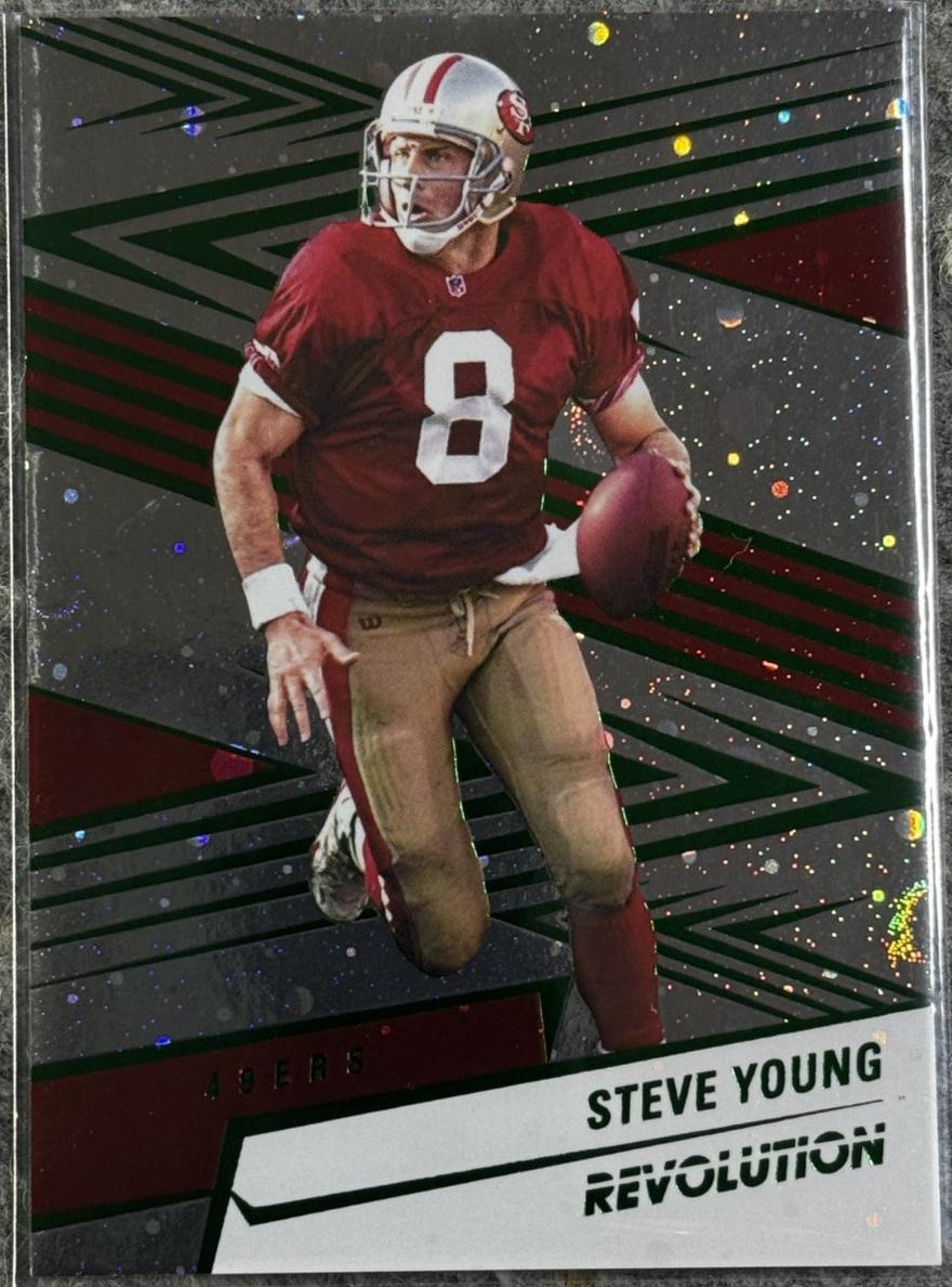 2025 Panini Revolution Football Green Cosmo Steve Young #10