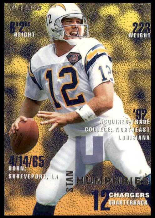 1995 Fleer Football Stan Humphries #331