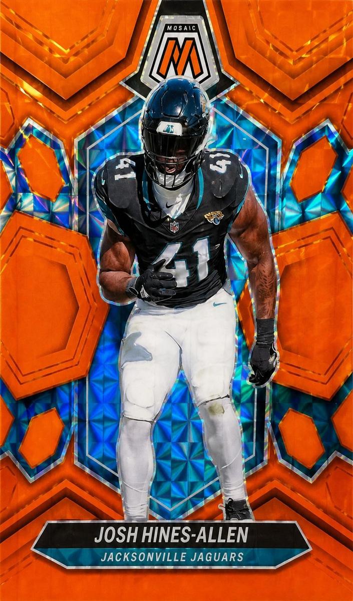2024 Panini Mosaic Football Orange Fluorescent Josh Hines-Allen #104