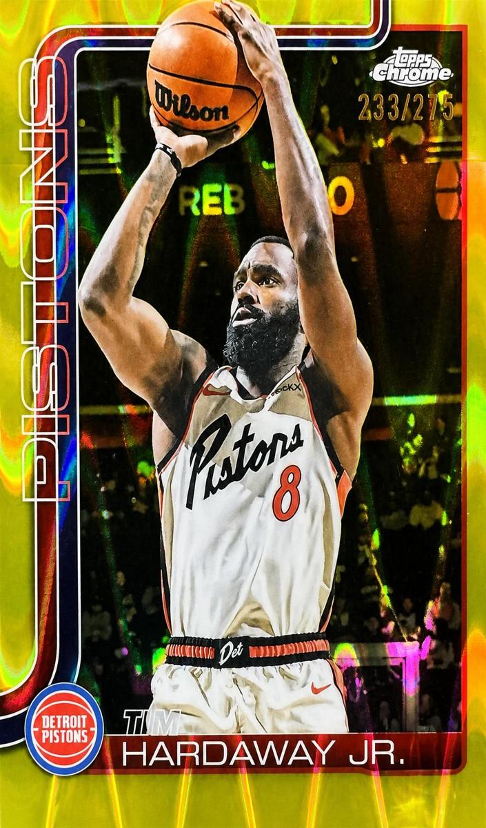 2025 Topps Chrome Basketball RayWave Yellow Refractor Tim Hardaway Jr. #7