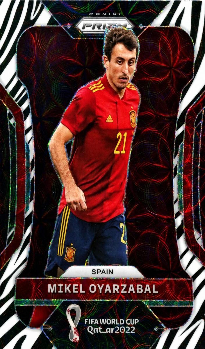 2022 Panini Prizm FIFA World Cup Qatar Soccer Choice Prizms Zebra Mikel Oyarzabal #224