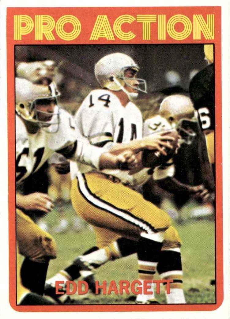 1972 Topps Football Edd Hargett #346 PSA 8