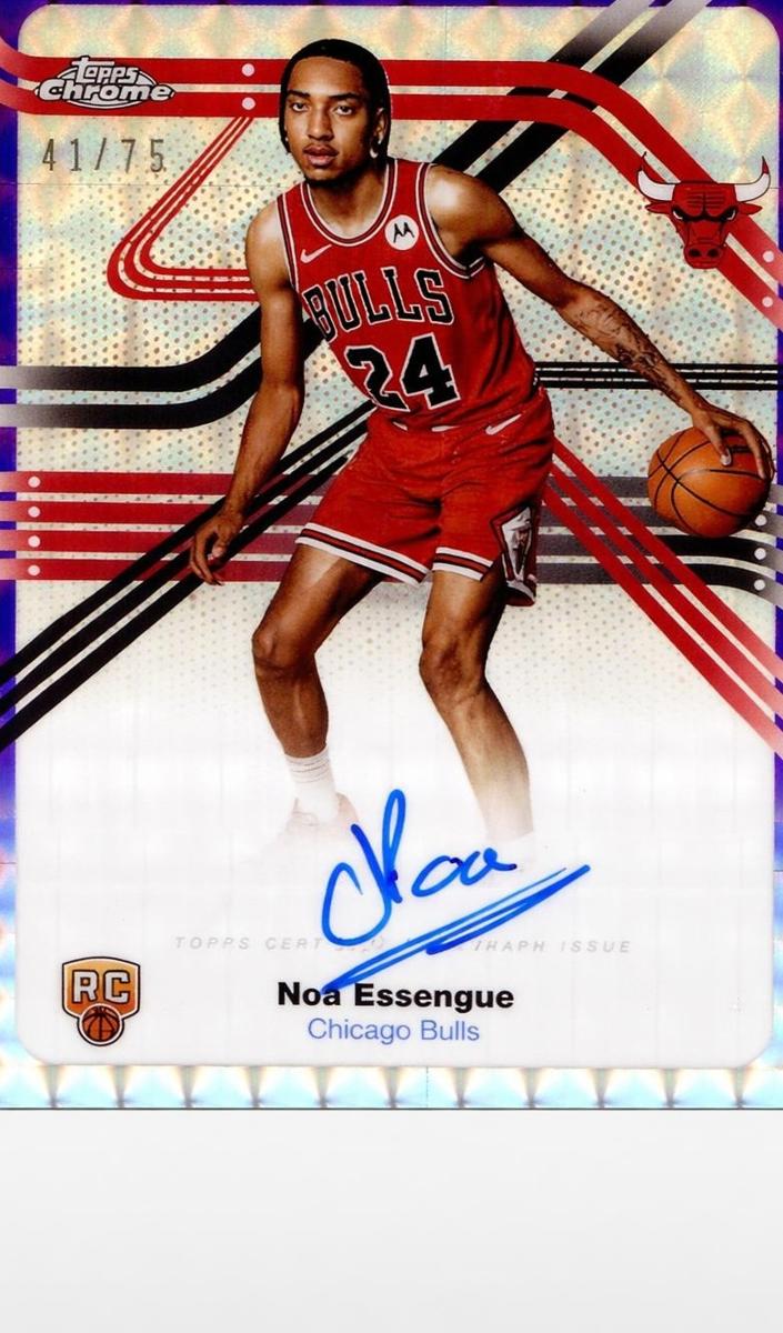 2025 Topps Chrome Basketball Geometric Purple Refractor Noa Essengue #NS-NE