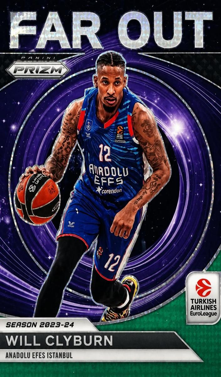 2023 Panini Prizm Turkish Airlines EuroLeague Basketball Green Pulsar Will Clyburn #6