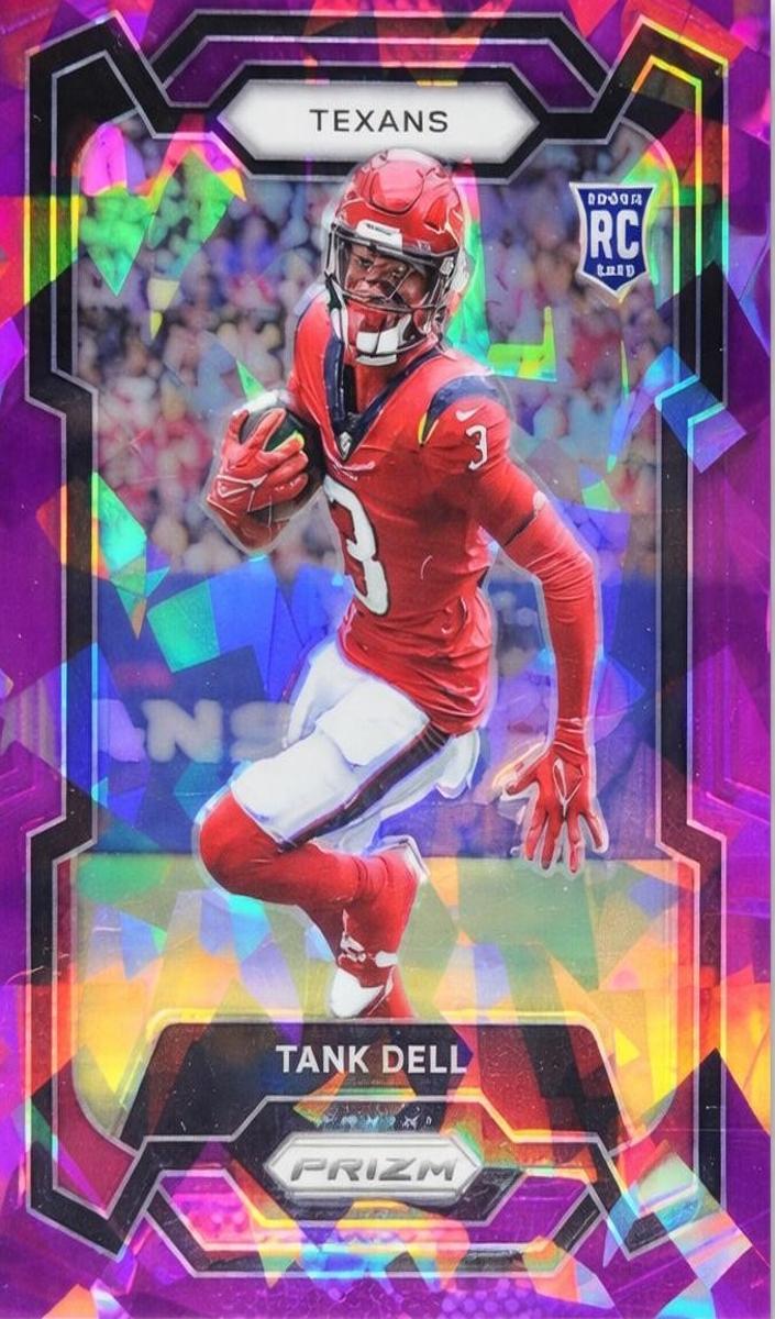2023 Panini Prizm Football Purple Ice Tank Dell #341 PSA 9