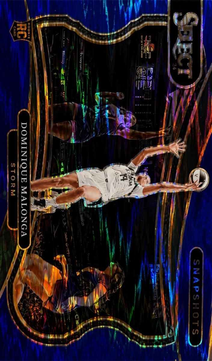 2025 Panini Select WNBA Basketball Blue Flash Dominique Malonga #17
