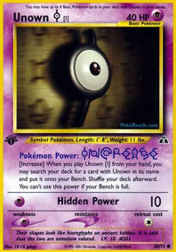 2001 Pokemon Neo Discovery 1st Edition Unown I #68
