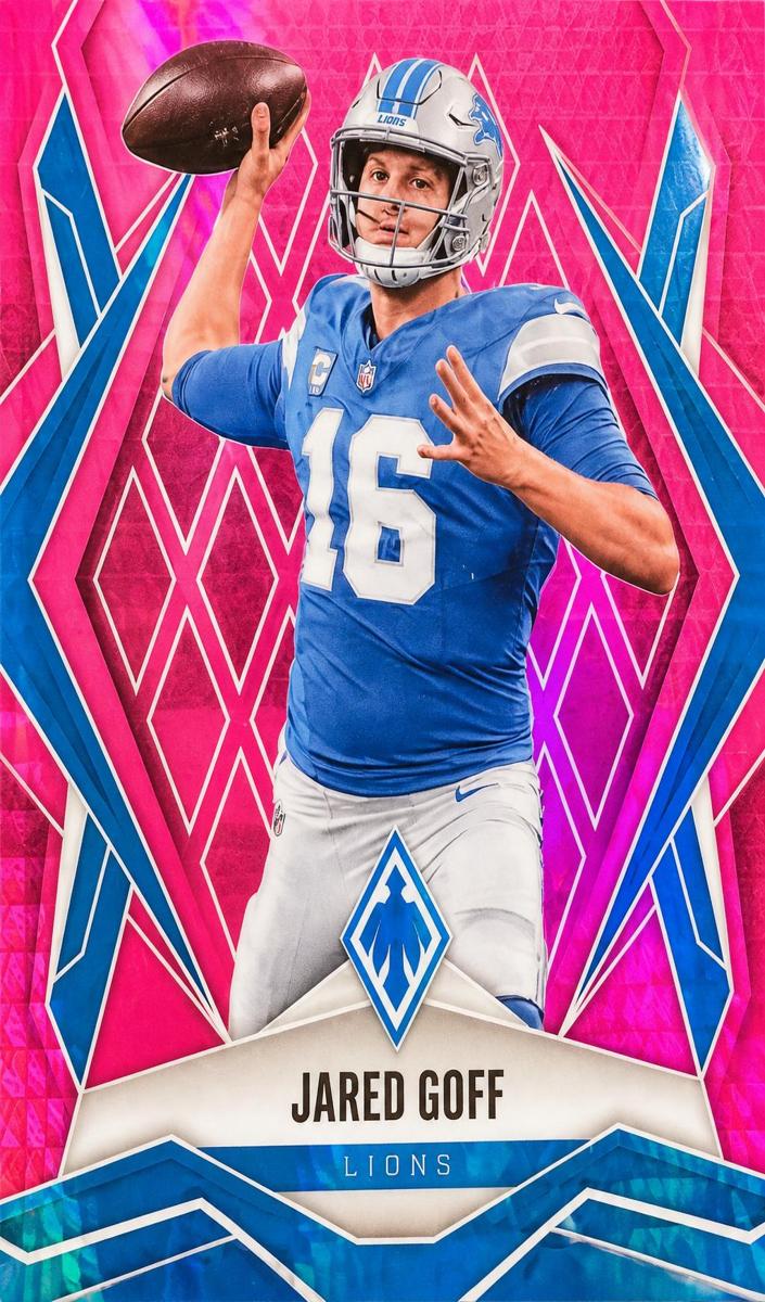 2025 Panini Phoenix Football Pink Hyper Jared Goff #62