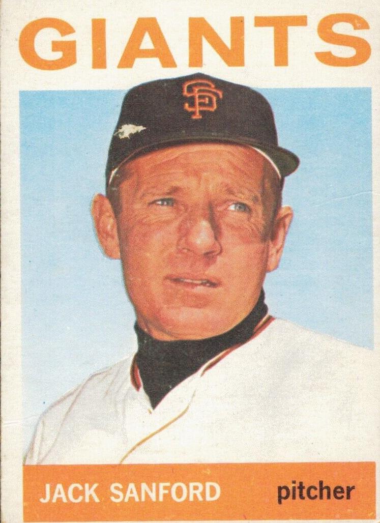 1964 Topps Baseball Jack Sanford #414 PSA 8