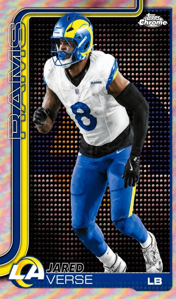 2025 Topps Chrome Football Lightboard Logo Variation Jared Verse #173