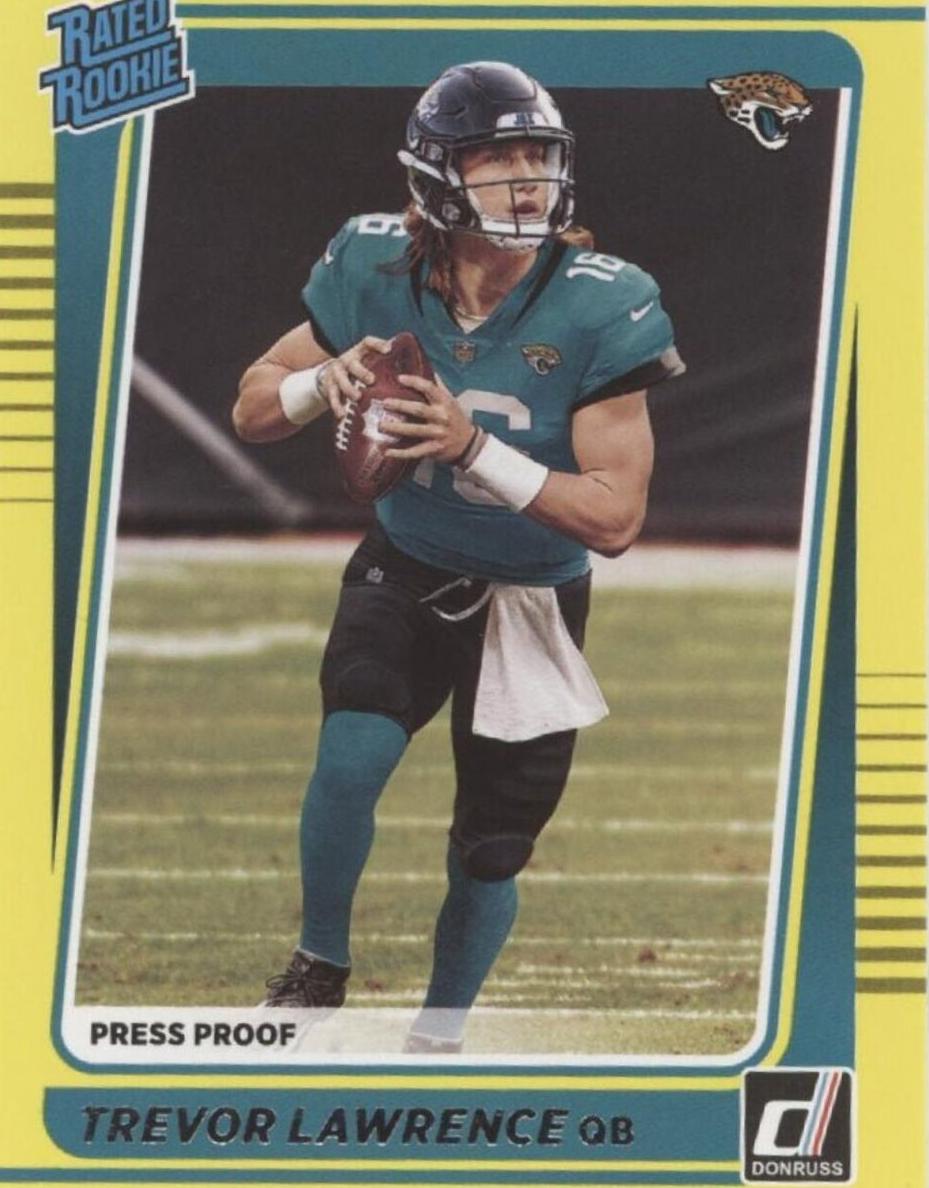2021 Panini Donruss Football Press Proof Yellow Trevor Lawrence #251 PSA 10