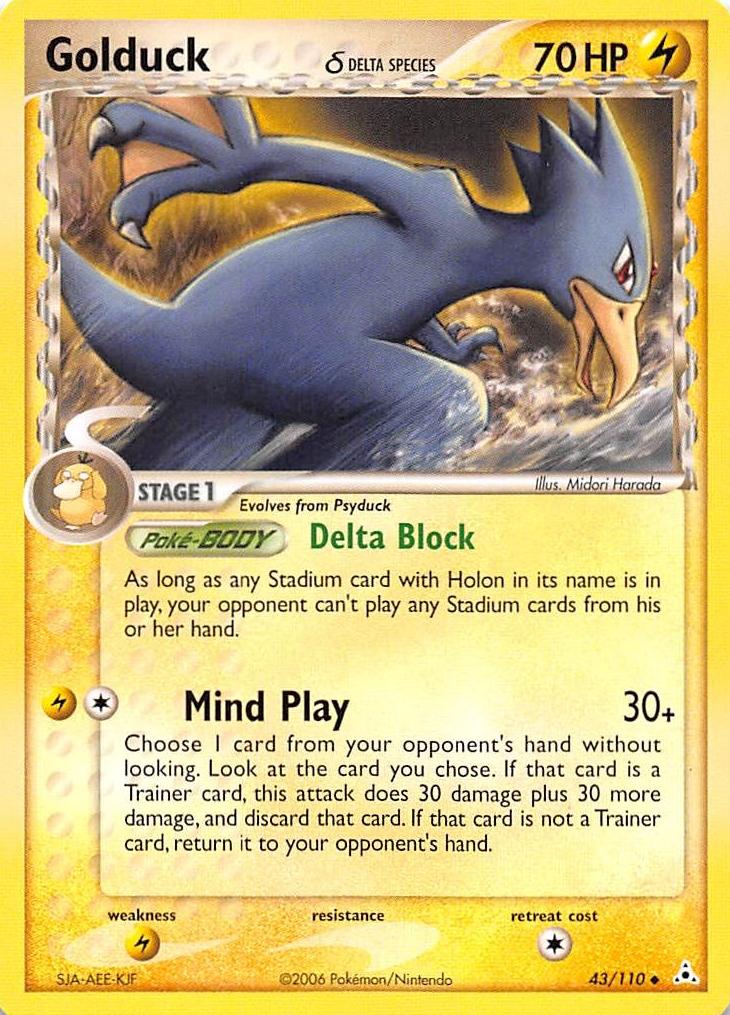 2006 Pokemon EX Holon Phantoms Golduck #43