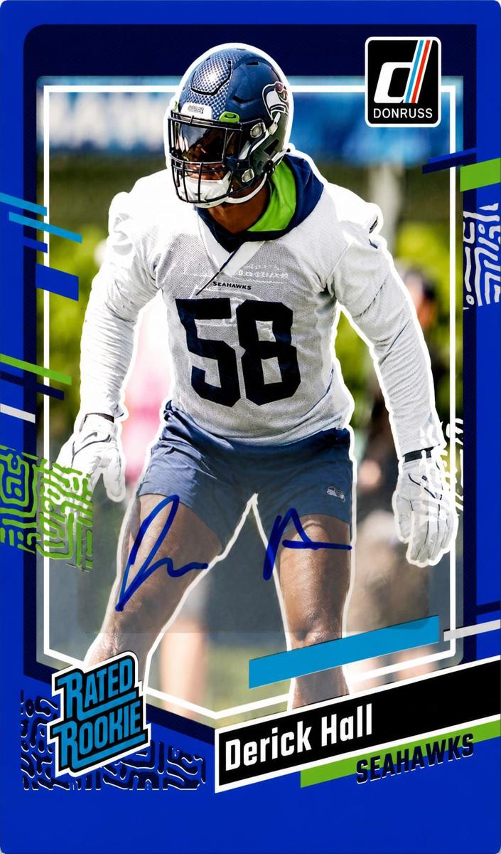 2023 Panini Donruss Football Blue Derick Hall #388