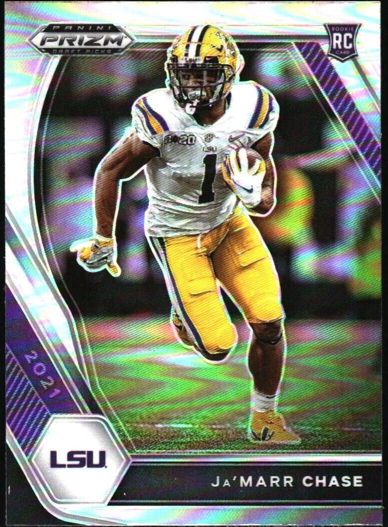 2021 Panini Prizm Draft Picks Football Silver Ja'Marr Chase #112 PSA 10