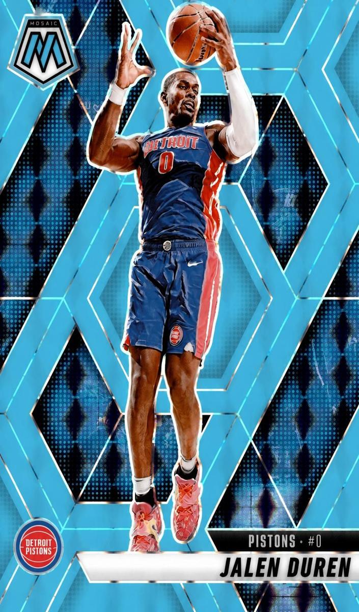2024 Panini Mosaic Basketball Blue Fluorescent Jalen Duren #15