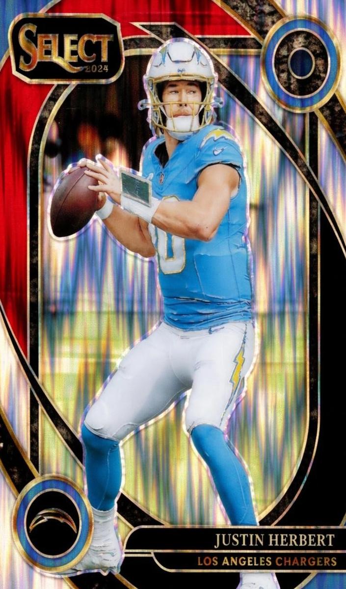 2024 Panini Select Football Black and Red Shock Justin Herbert #232
