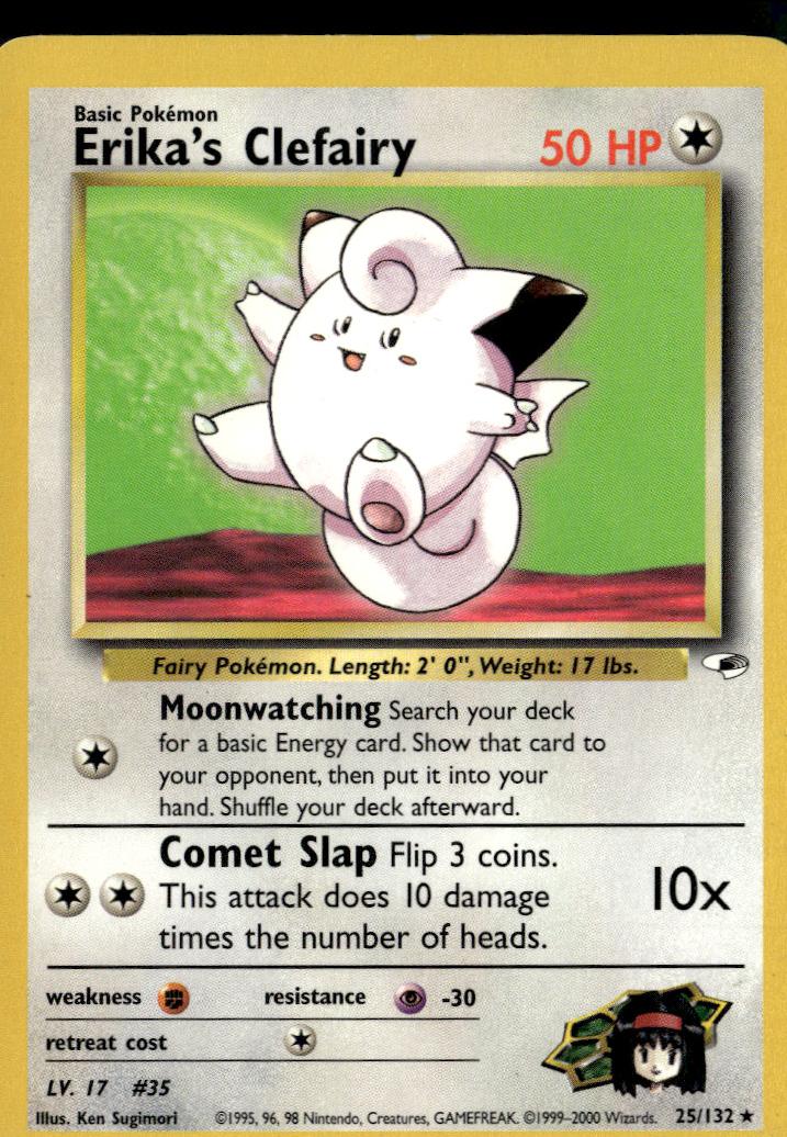 2000 Pokemon Gym Heroes Erika's Clefairy #25 PSA 10