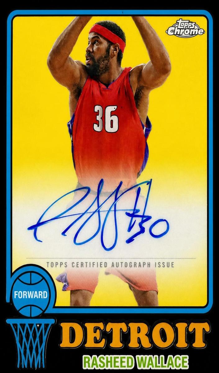 2024 Topps Chrome Basketball Rasheed Wallace #73TA-RW PSA 10