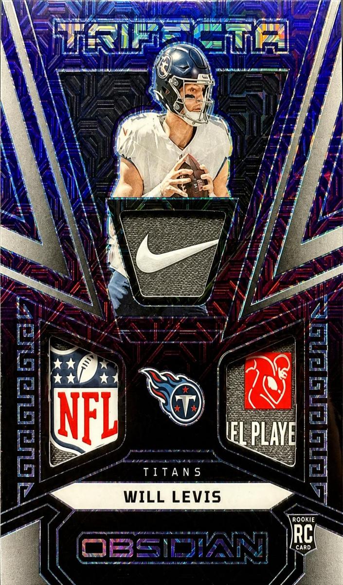 2023 Panini Obsidian Football Electric Etch Deep Sea Mojo Will Levis #TRI-WLE