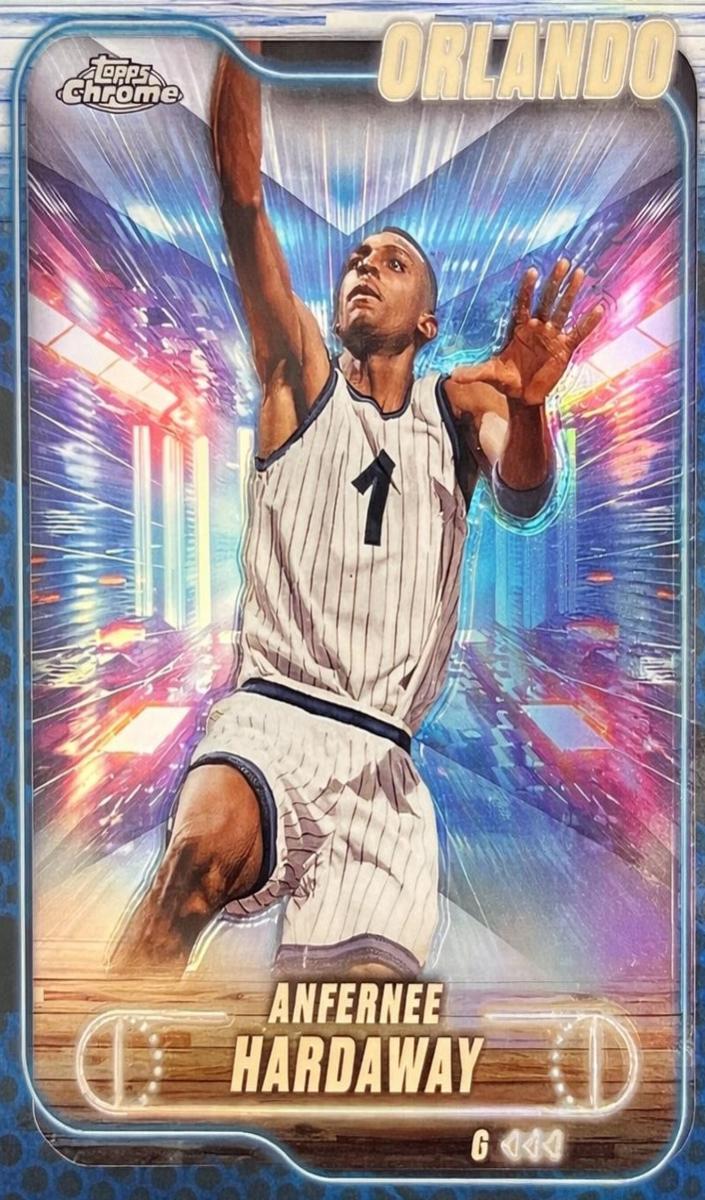 2024 Topps Chrome Basketball Blue Refractor Anfernee Hardaway #68