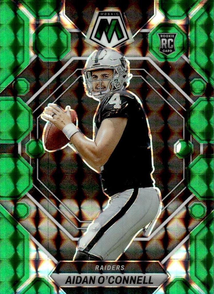 2023 Panini Mosaic Football Green Aidan O'Connell #281 PSA 9