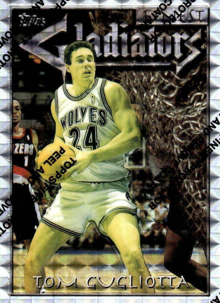 1996 Topps Finest Basketball Refractor Tom Gugliotta #104 PSA 9