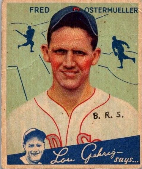 1934 R320 Goudey Baseball Fred Ostermueller #93