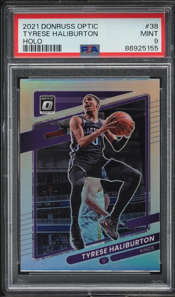 2021 Donruss Optic Basketball Holo Tyrese Haliburton #38 PSA 8.5
