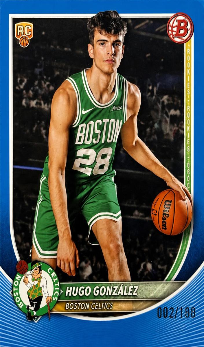 2025 Bowman Basketball Blue Border Hugo Gonzalez #28