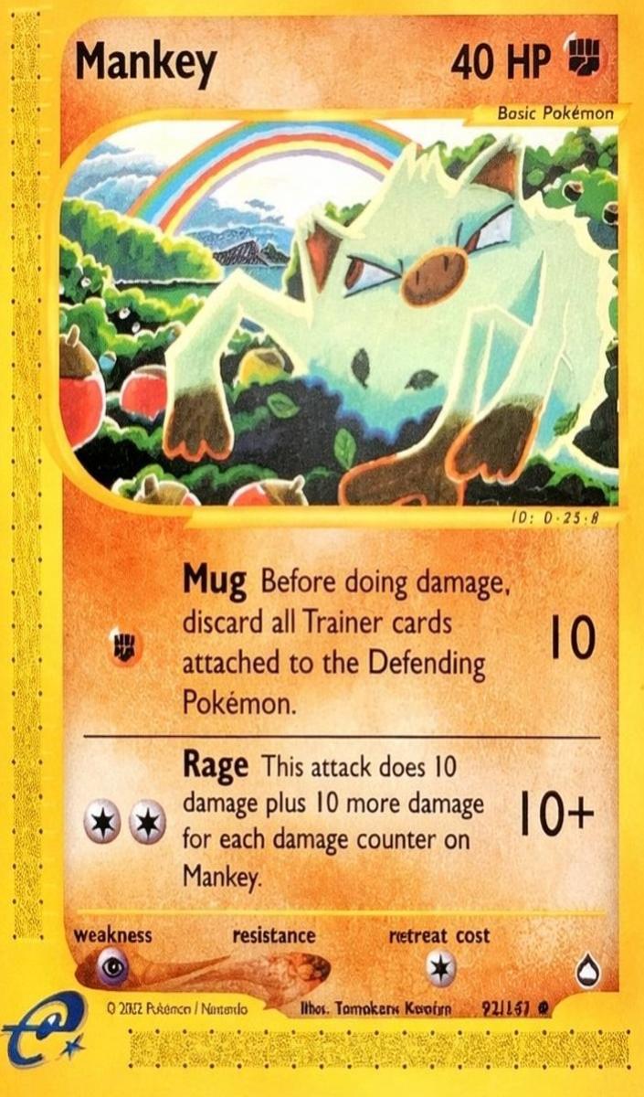2003 Pokemon Aquapolis Mankey #92 PSA 10