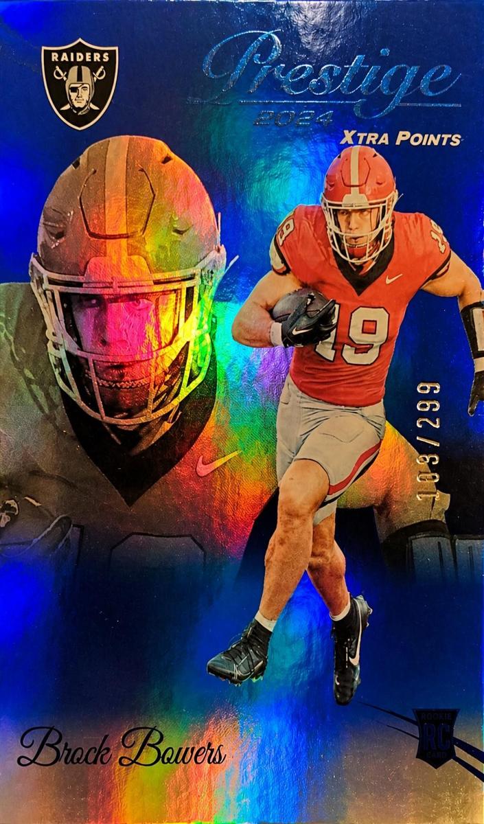 2024 Panini Prestige Football Blue Premium Xtra Points Brock Bowers #305 SGC 10