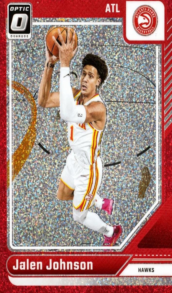 2024 Donruss Optic Basketball Red Glitter Jalen Johnson #79