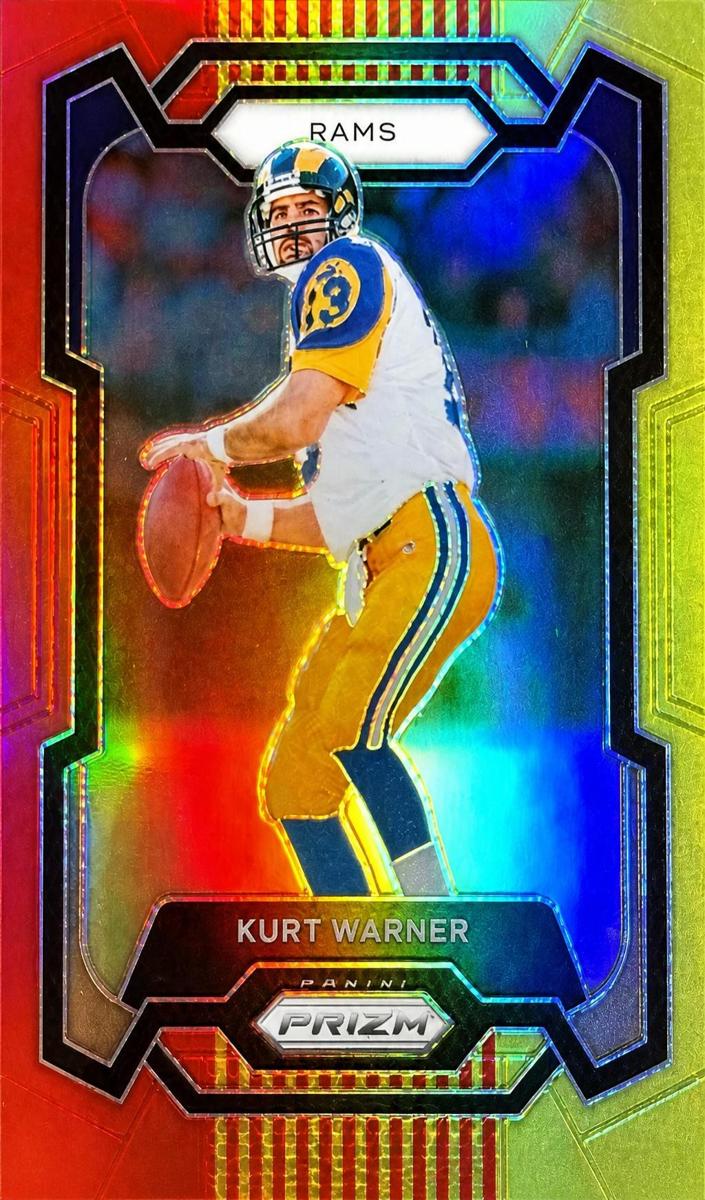 2023 Panini Prizm Football Red Yellow Kurt Warner #166 PSA 7.5