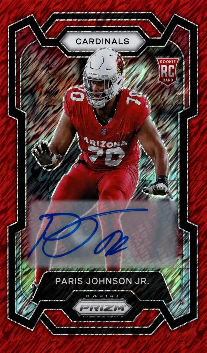 2023 Panini Prizm Football Red Shimmer Paris Johnson Jr. #304