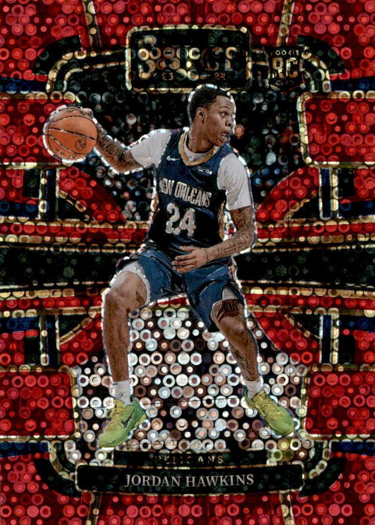 2023 Panini Select Basketball Red Disco Jordan Hawkins #72