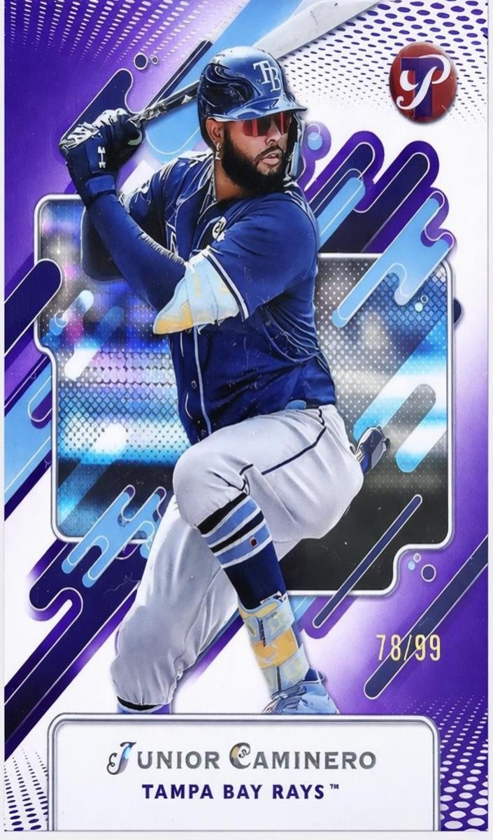 2025 Topps Pristine Baseball Purple Refractor Junior Caminero #233