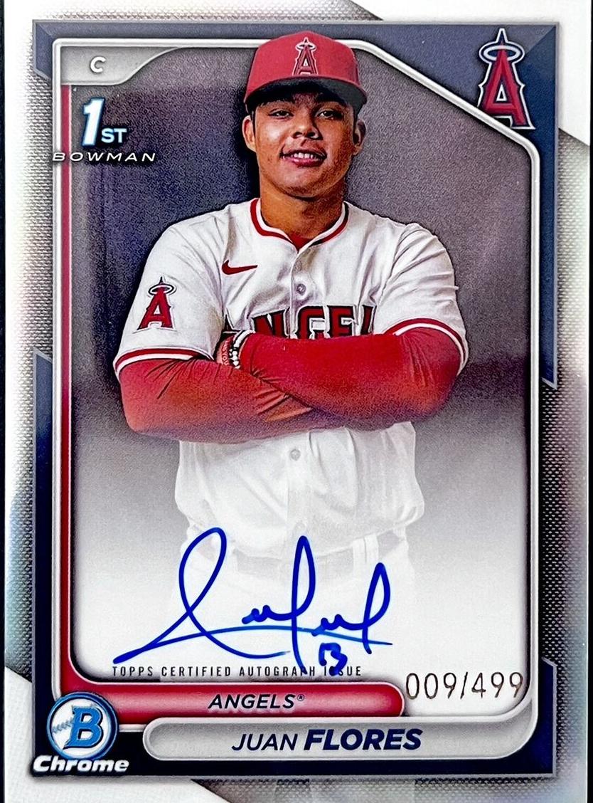 2024 Bowman Chrome Baseball Refractor Juan Flores #CPA-JF PSA 10