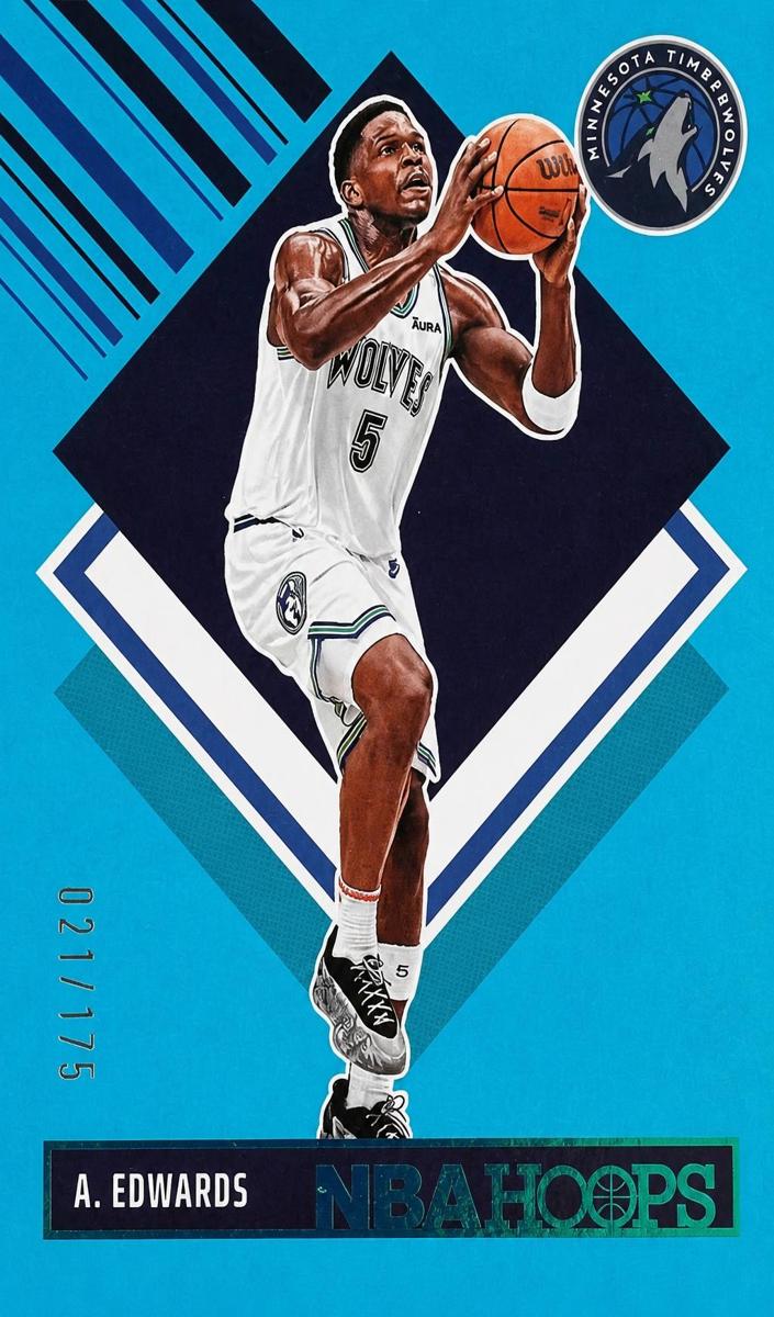 2024 Panini Hoops Basketball Teal Anthony Edwards #286