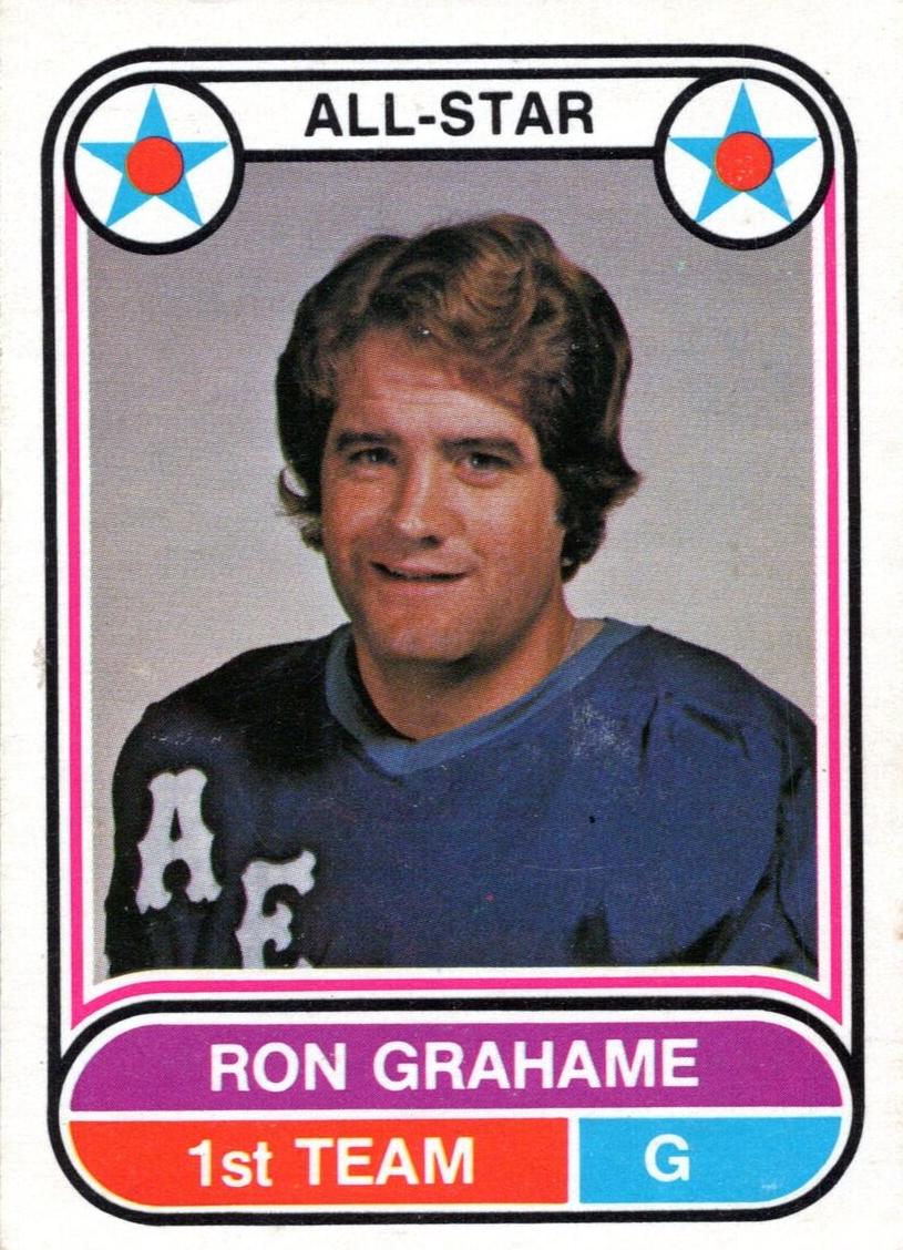 1975 O-Pee-Chee WHA Hockey Ron Grahame #61