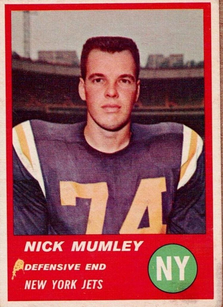 1963 Fleer Football Nick Mumley #22 PSA 7.5