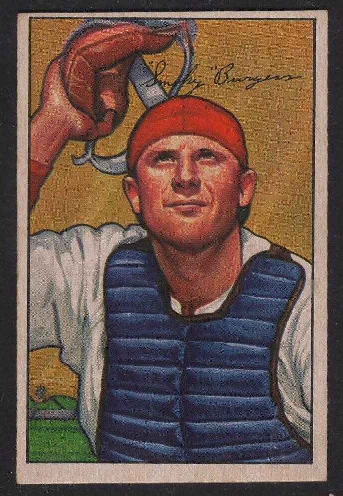 1952 Bowman Baseball Smokey Burgess #112