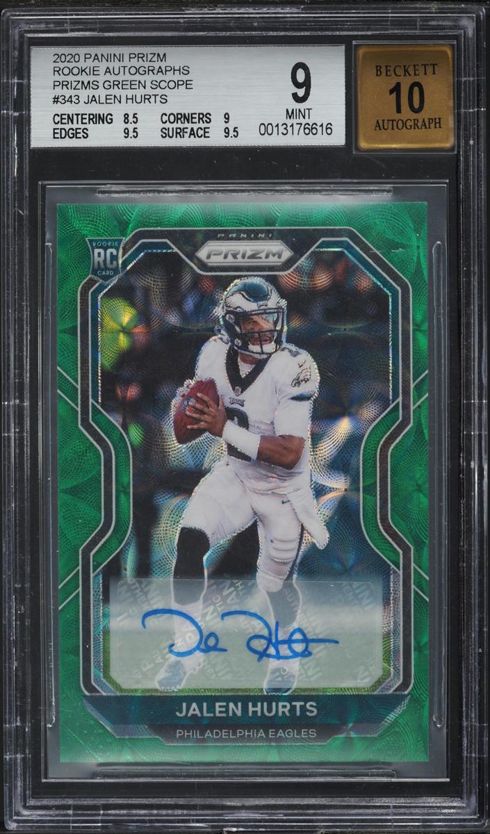 2020 Panini Prizm Football Green Scope Jalen Hurts #343