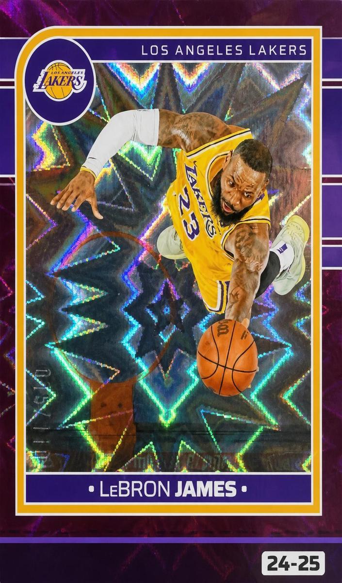 2024 Panini Hoops Basketball Purple Explosion LeBron James #18 PSA 10