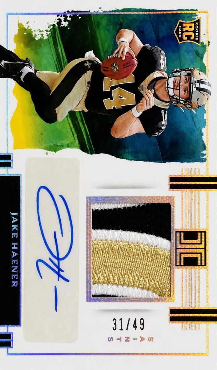 2023 Panini Impeccable Football Silver Jake Haener #RPA-JHA